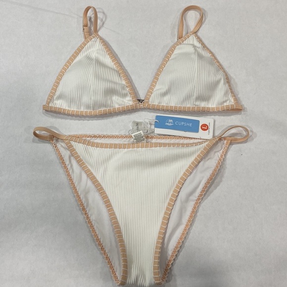 Cupshe Swim Cupshe Ribbed Swimsuit Bikini Poshmark